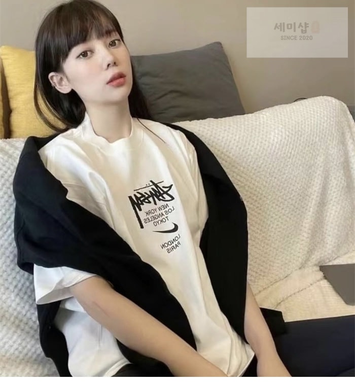 *기타 나이키 x 스투시 월드투어 반팔 티셔츠 의류 1번 이미지