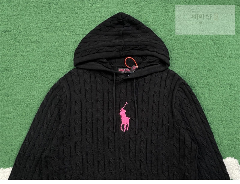 기타 폴로 랄프 로렌 포니 케이블 니트 후디 블랙 의류 10번 이미지