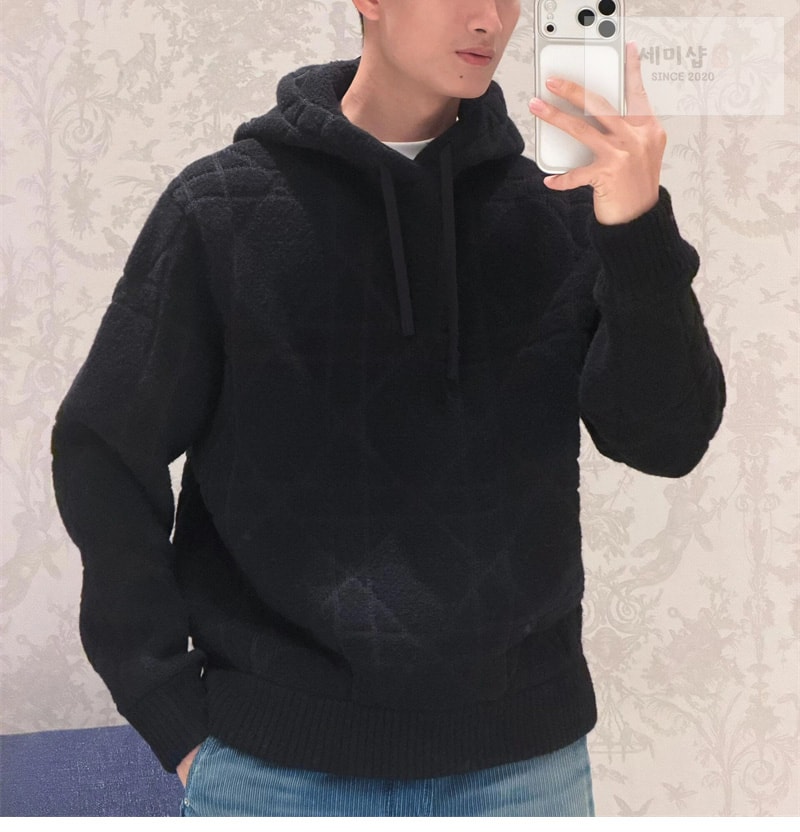 디올 디올 까나쥬 후드 스웨트셔츠(레어) 블랙 의류 3번 이미지