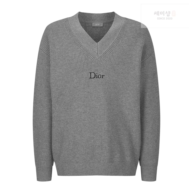 D I O R 디올 로고 v넥 니트 스웨터 의류 2번 이미지