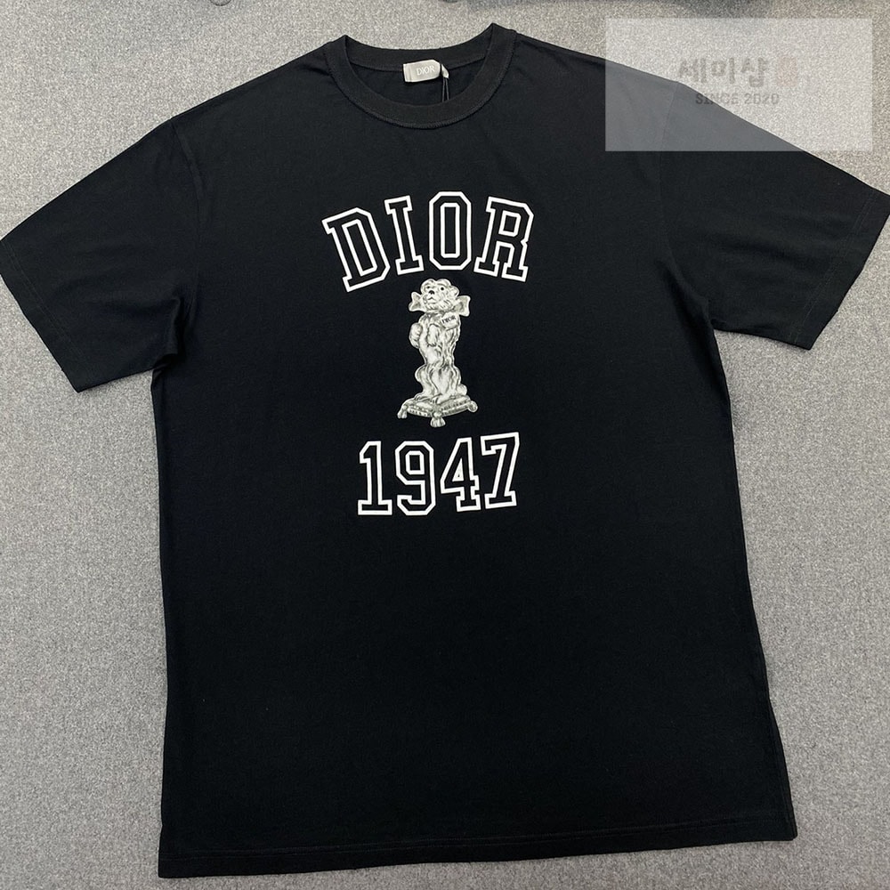 D I O R 디올 바비 1947 캐주얼 반팔 티셔츠 블랙 의류 2번 이미지