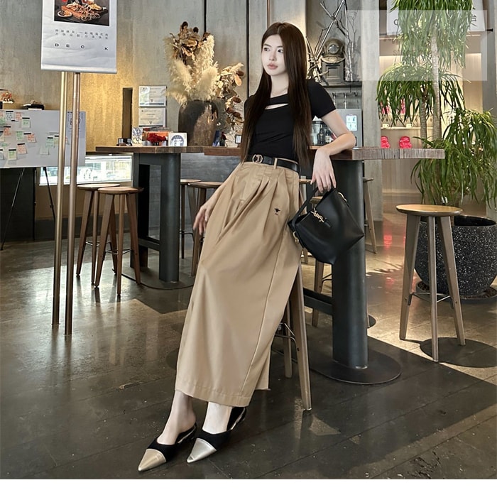 D I O R 디올 비 와이드 벨트 9부 스커트 의류 11번 이미지