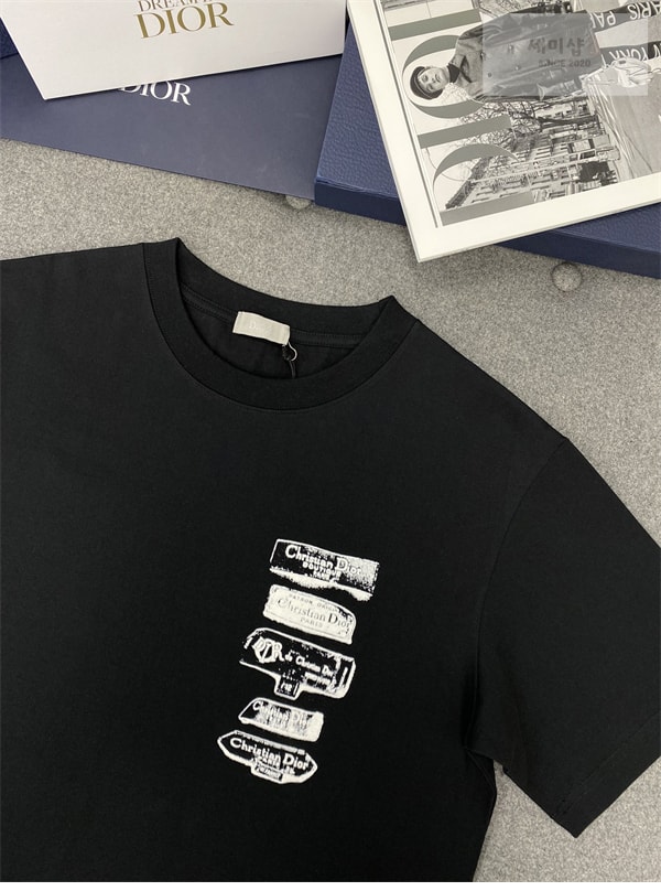 D I O R 디올 아카이브 라벨 반팔 티셔츠 의류 6번 이미지