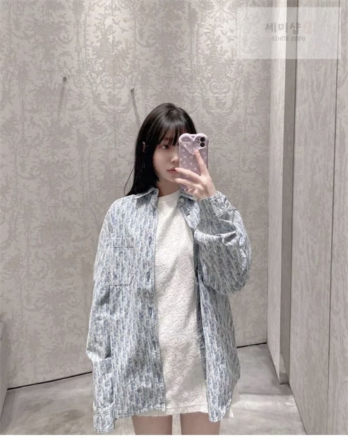 D I O R 디올 오블리크 카스리 프린트 데님 셔츠 의류 23번 이미지