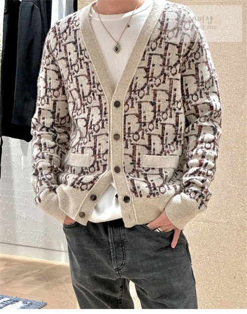 D I O R 디올 오블리크 v넥 가디건 의류 3번 이미지