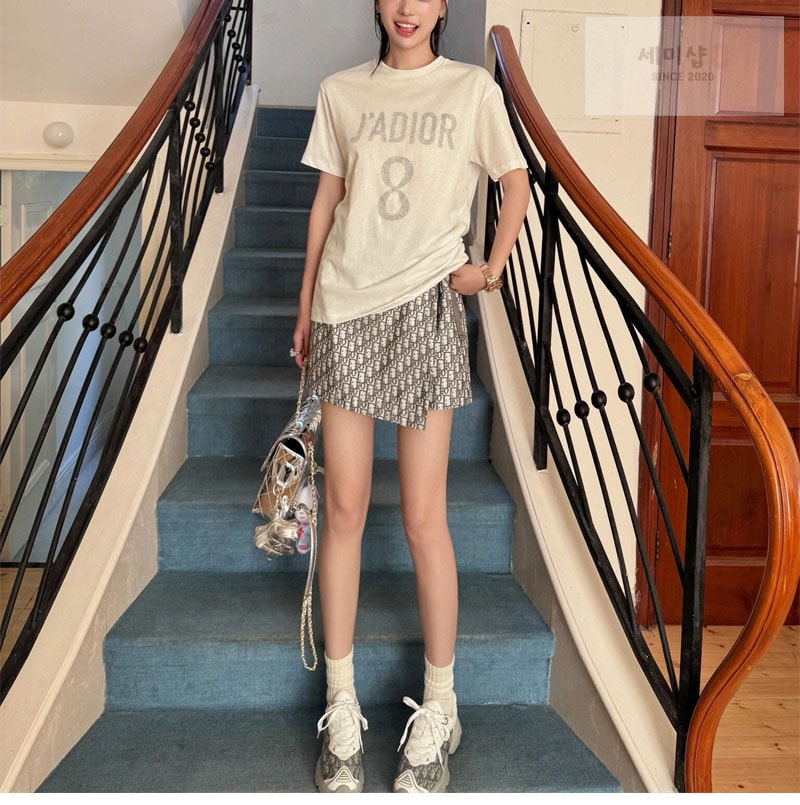 D I O R 디올 자디올 8 코튼 반팔 티셔츠 블랙 의류 2번 이미지