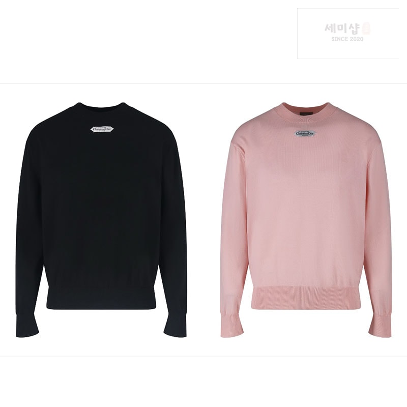 D I O R 디올 파리스 라벨 울 저지 스웨터 블랙 의류 1번 이미지