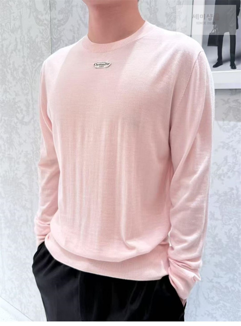 D I O R 디올 파리스 라벨 울 저지 스웨터 블랙 의류 3번 이미지