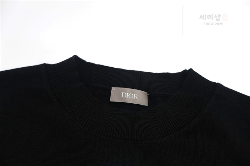 D I O R 디올 파리스 라벨 울 저지 스웨터 블랙 의류 20번 이미지