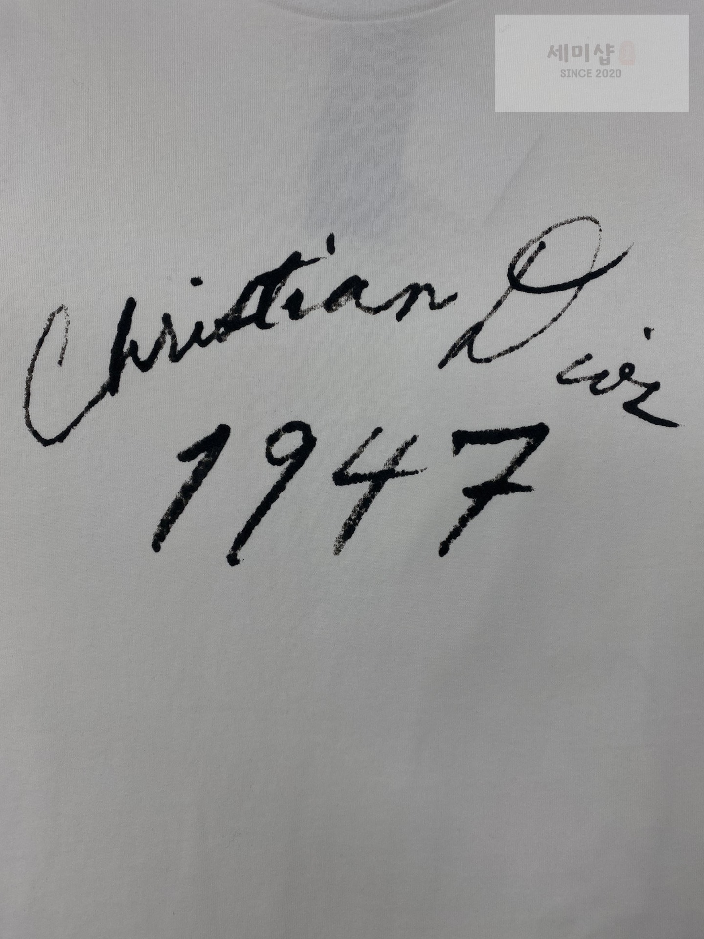 D I O R 디올 핸드라이팅 1947 시그니처 캐주얼 핏 반팔 티셔츠 의류 16번 이미지