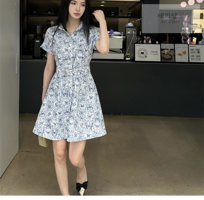 D I O R 디올 25SS 플라워 벨트 원피스 의류 5번 이미지