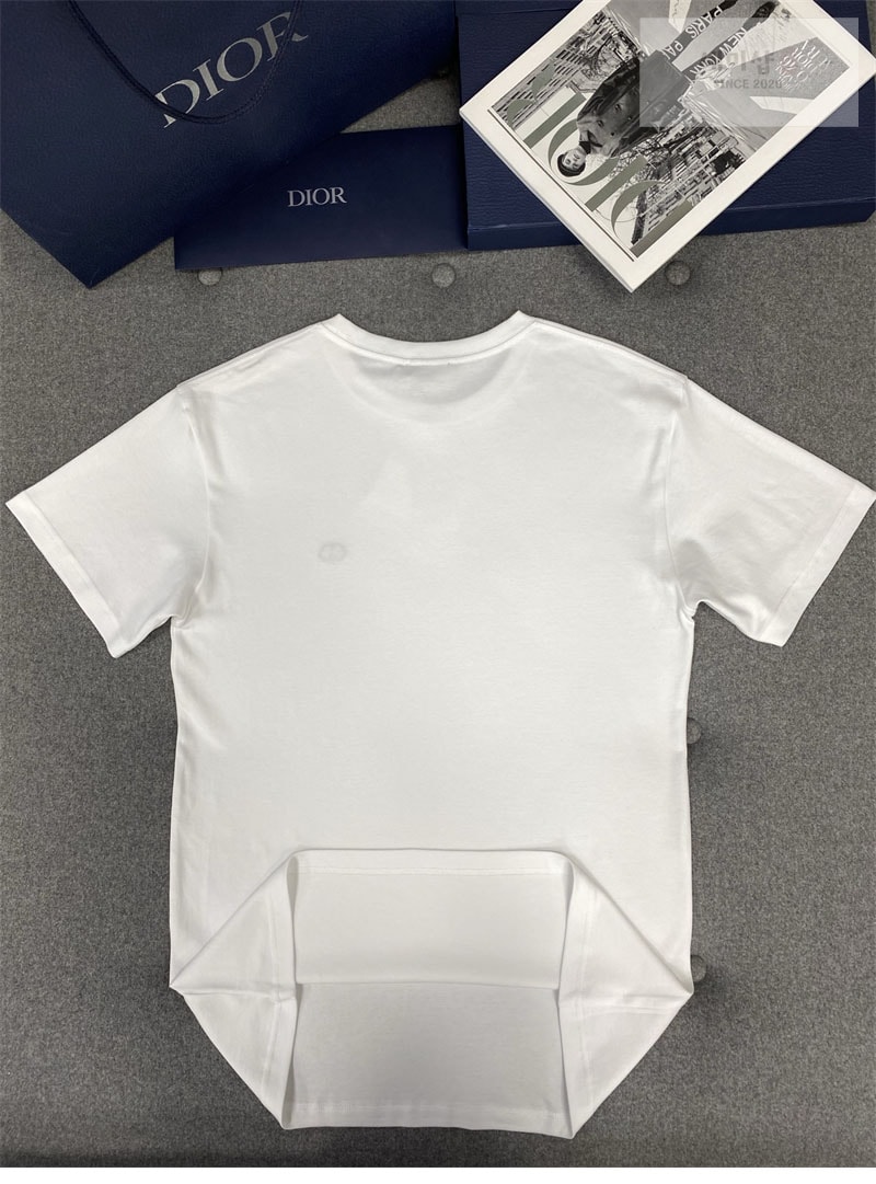 D I O R 디올 CD 아이콘 피티드 실루엣 반팔 티셔츠 의류 10번 이미지
