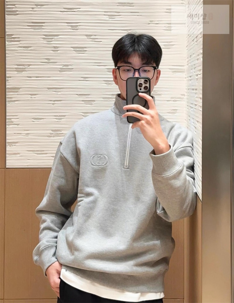 D I O R 디올 CD Icon 하프 지퍼 스웨트셔츠 의류 2번 이미지