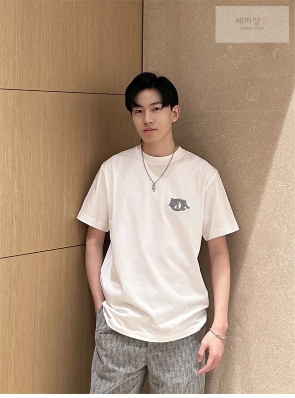 D I O R 디올 Charm 코튼 반팔 티셔츠 의류 4번 이미지
