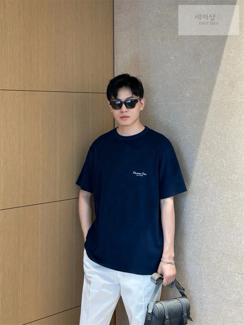 D I O R 디올 Couture 꾸뛰르 반팔 티셔츠 네이비 의류 3번 이미지