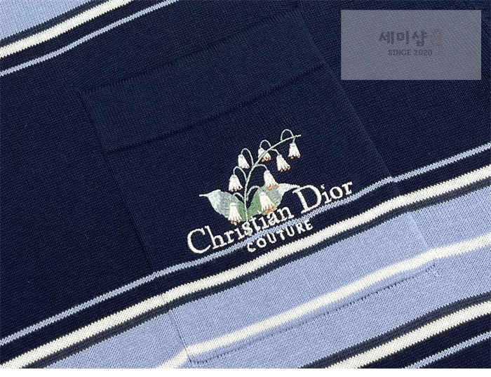 D I O R 디올 Couture 꾸뛰르 스트라이프 은방울꽃 폴로 셔츠 의류 6번 이미지