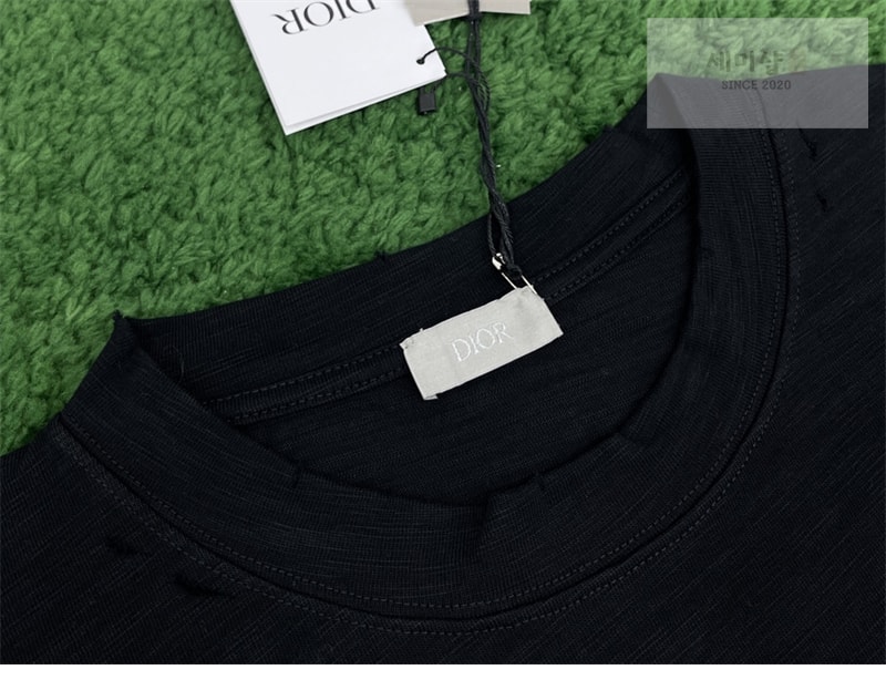 D I O R 디올 Couture 꾸뛰르 오가닉 저지 반팔 티셔츠 블랙 의류 7번 이미지