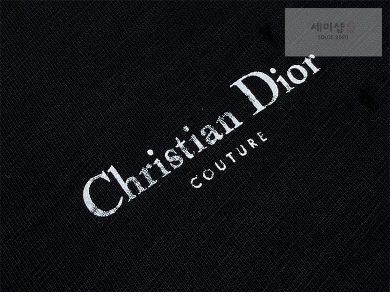 D I O R 디올 Couture 꾸뛰르 오가닉 저지 반팔 티셔츠 블랙 의류 8번 이미지