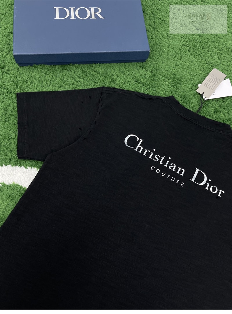D I O R 디올 Couture 꾸뛰르 오가닉 저지 반팔 티셔츠 블랙 의류 9번 이미지