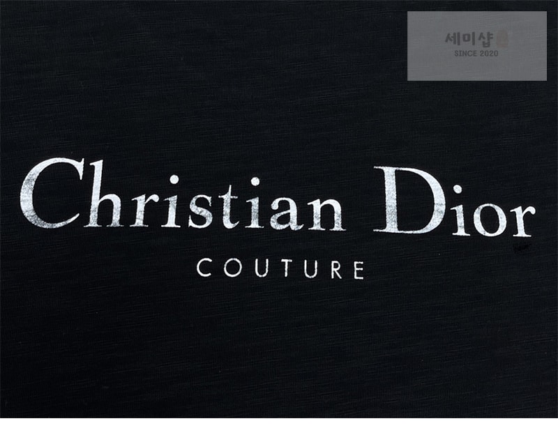 D I O R 디올 Couture 꾸뛰르 오가닉 저지 반팔 티셔츠 블랙 의류 22번 이미지