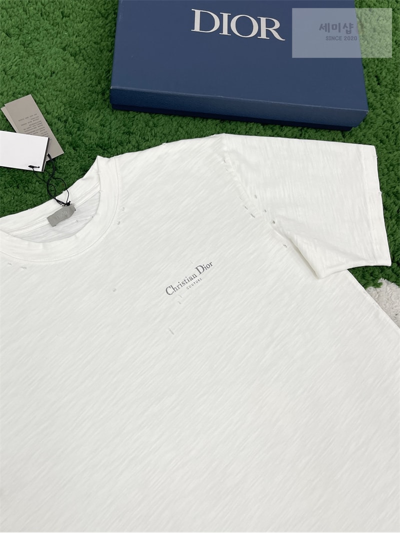 D I O R 디올 Couture 꾸뛰르 오가닉 저지 반팔 티셔츠 블랙 의류 21번 이미지