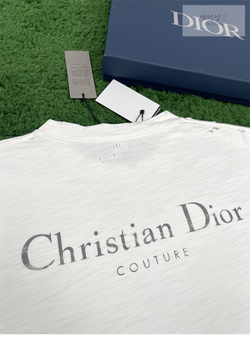 D I O R 디올 Couture 꾸뛰르 오가닉 저지 반팔 티셔츠 블랙 의류 23번 이미지