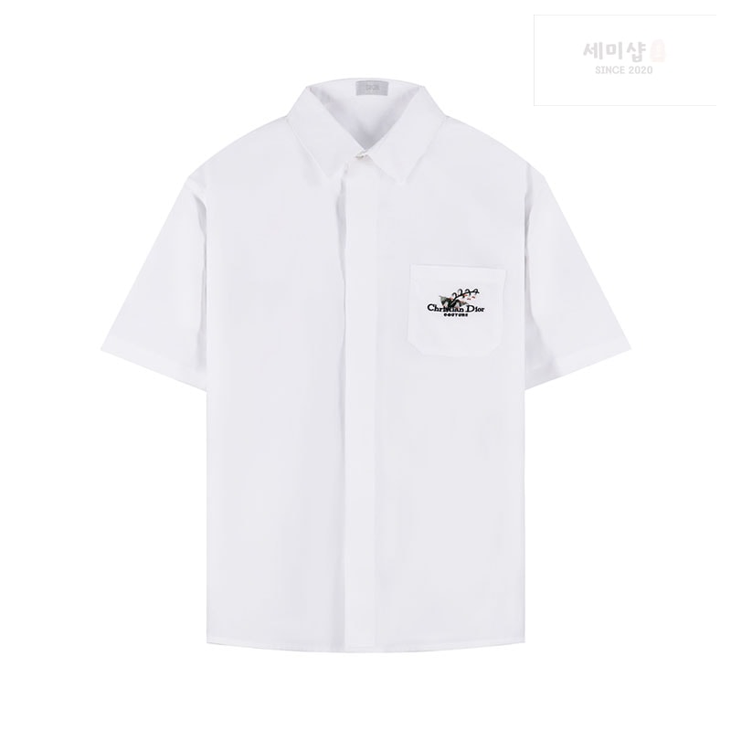 D I O R 디올 Couture 꾸뛰르 은방울꽃 자수 반팔 셔츠 의류 1번 이미지