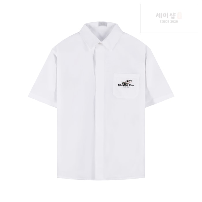D I O R 디올 Couture 꾸뛰르 은방울꽃 자수 반팔 셔츠 의류 4번 이미지