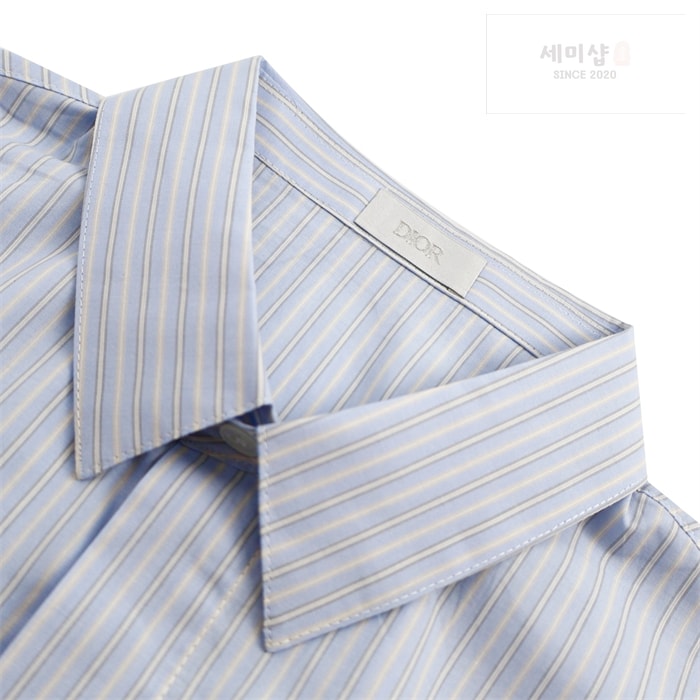 D I O R 디올 Couture 꾸뛰르 은방울꽃 자수 스트라이프 반팔 셔츠 의류 5번 이미지