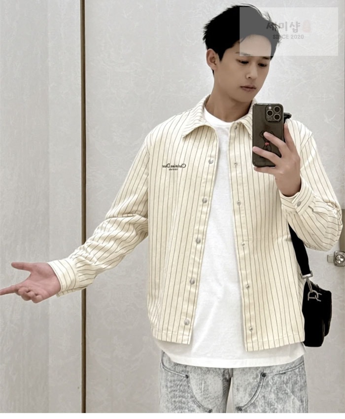 D I O R 디올 Couture 꾸뛰르 핀스트라이프 오버셔츠 의류 2번 이미지