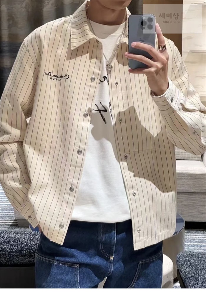D I O R 디올 Couture 꾸뛰르 핀스트라이프 오버셔츠 의류 3번 이미지