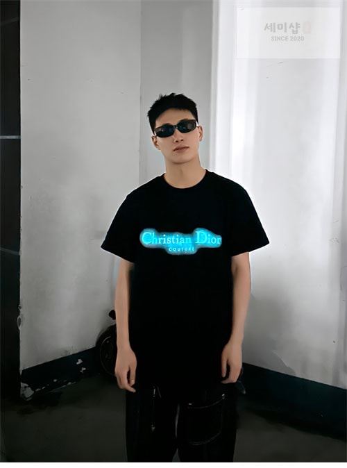 D I O R 디올 Couture 코튼 반팔 티셔츠 의류 4번 이미지