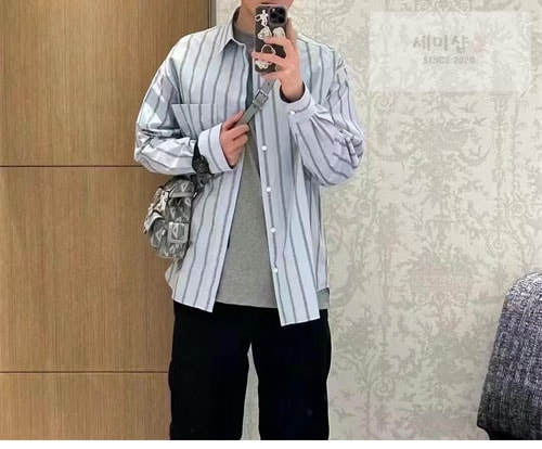 D I O R 디올 Couture 포켓 스트라이프 셔츠 의류 13번 이미지