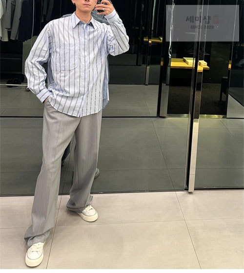 D I O R 디올 Couture 포켓 스트라이프 셔츠 의류 16번 이미지