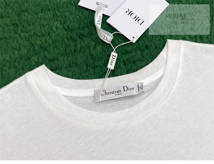 D I O R 디올 Diorvier 코튼 반팔 티셔츠 의류 13번 이미지