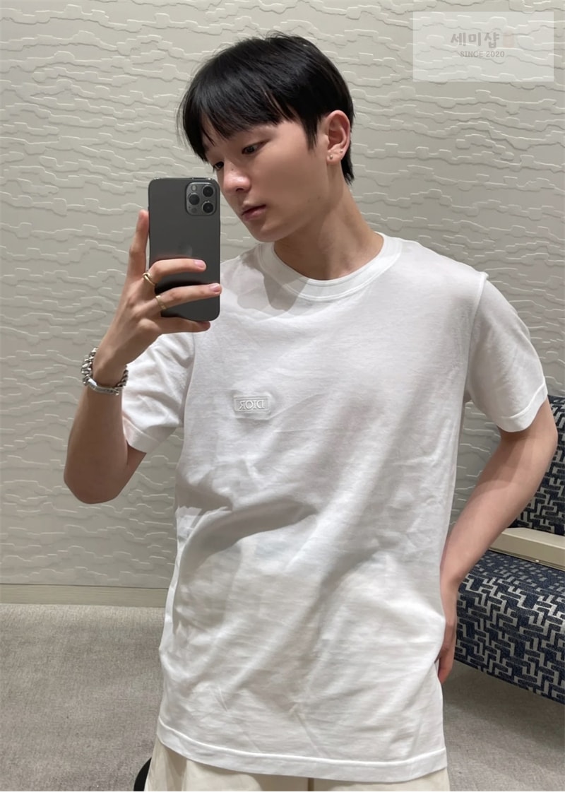 D I O R 디올 Icons 씨 아일랜드 코튼 저지 반팔 티셔츠 의류 1번 이미지