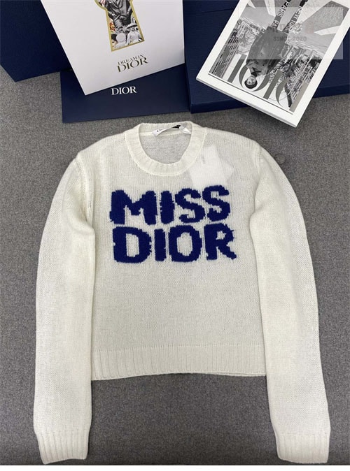D I O R 디올 Miss Dior Graffiti 모티프 캐시미어 실크 스웨터 3컬러 의류 13번 이미지