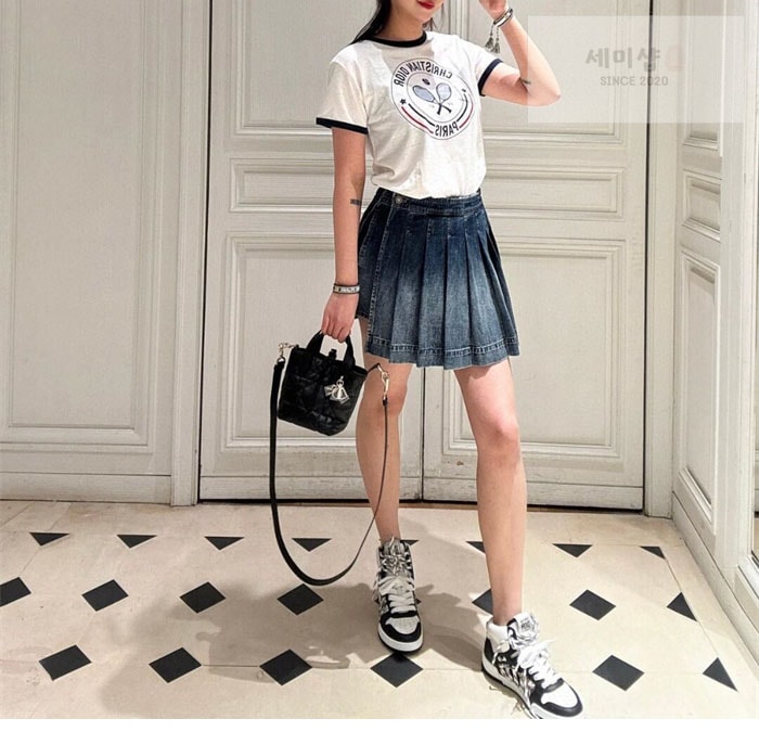 D I O R 디올 Vibe 린넨 저지 반팔 티셔츠 의류 4번 이미지