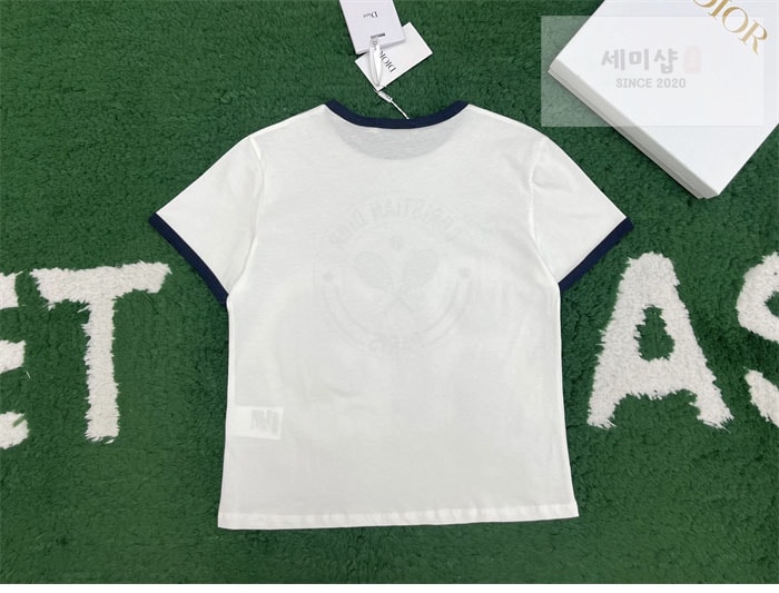 D I O R 디올 Vibe 린넨 저지 반팔 티셔츠 의류 7번 이미지