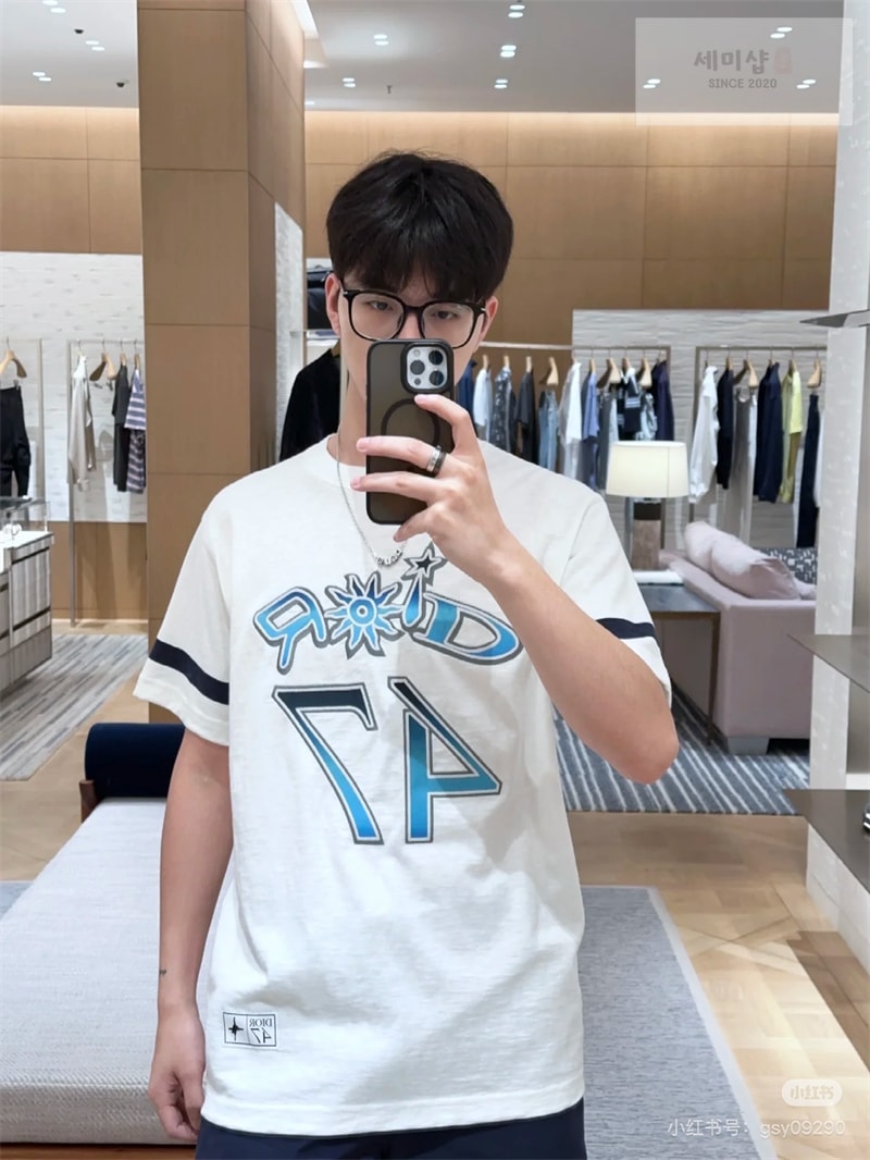 D I O R 디올 x 루이스 해밀턴 47 반팔 티셔츠 블랙 의류 4번 이미지