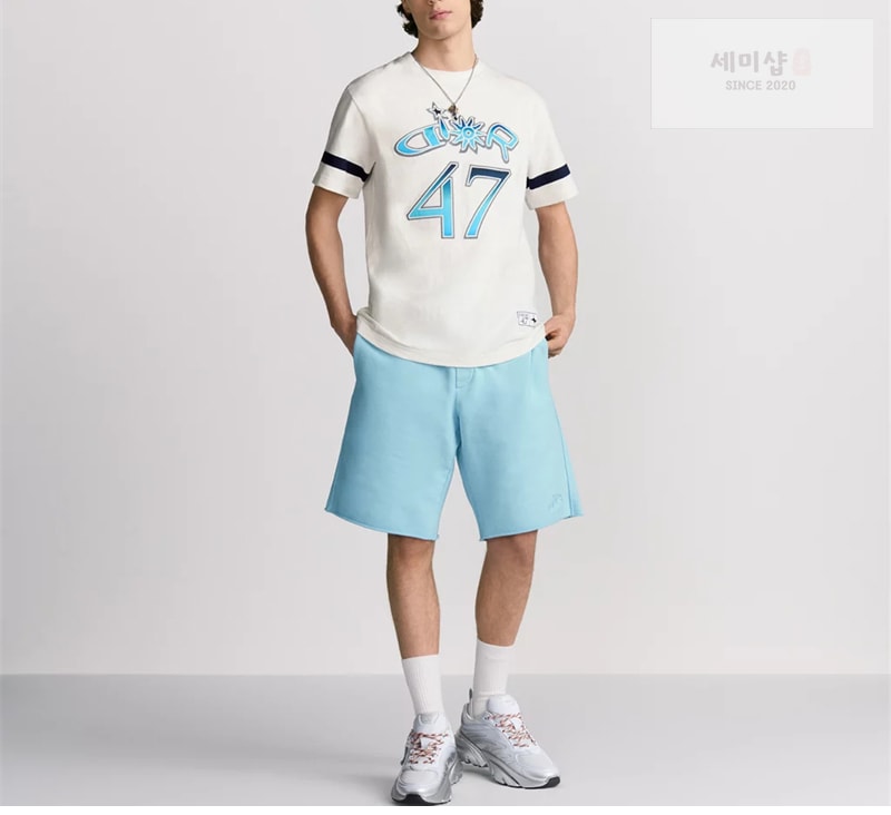 D I O R 디올 x 루이스 해밀턴 47 반팔 티셔츠 블랙 의류 1번 이미지