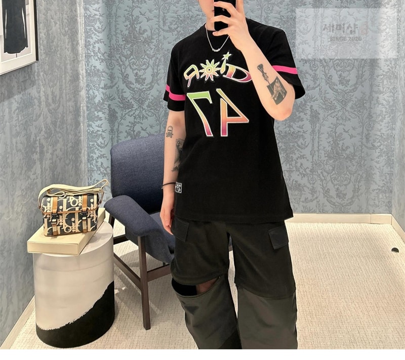 D I O R 디올 x 루이스 해밀턴 47 반팔 티셔츠 블랙 의류 2번 이미지