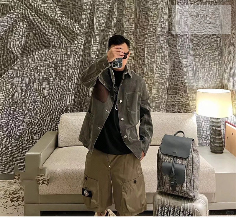 D I O R 디올 x 스톤아일랜드 재킷 블랙 코튼 캔버스 의류 9번 이미지