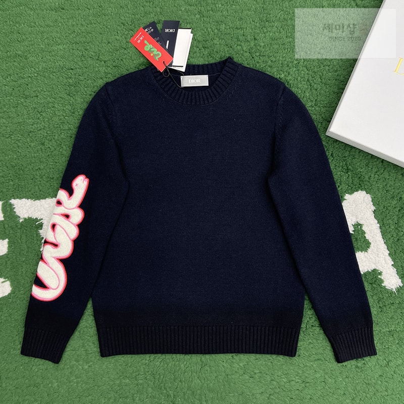 D I O R 디올 x 카우스 하우스 로고 울 스웨터 의류 1번 이미지