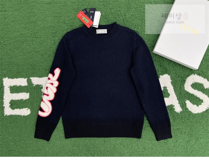 D I O R 디올 x 카우스 하우스 로고 울 스웨터 의류 5번 이미지