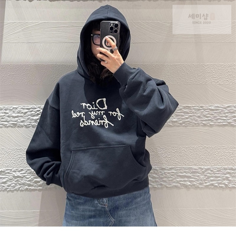 디올 디올 x 힐튼 넬 로고 후디 스웨트셔츠 의류 3번 이미지