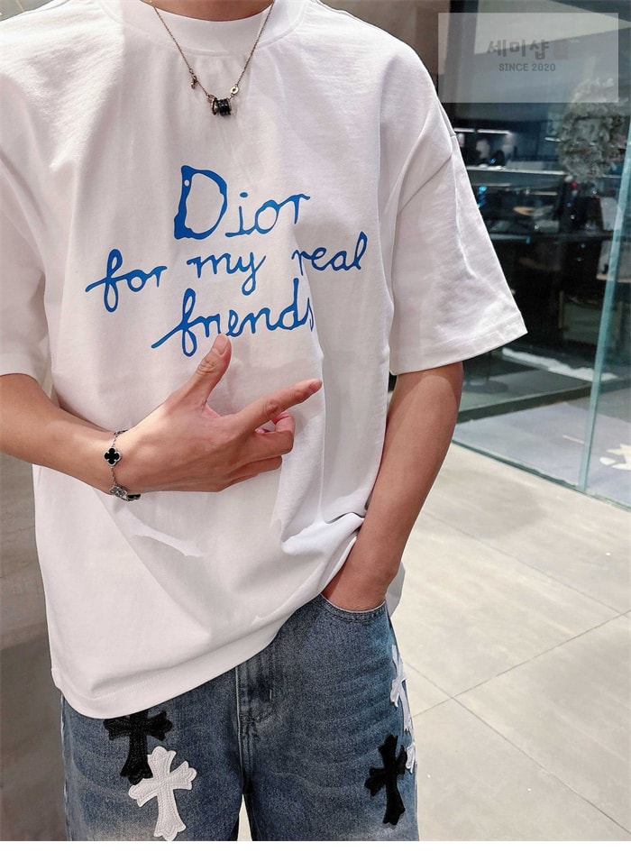 D I O R 디올 x 힐튼 넬 캐주얼 반팔 티셔츠 의류 6번 이미지