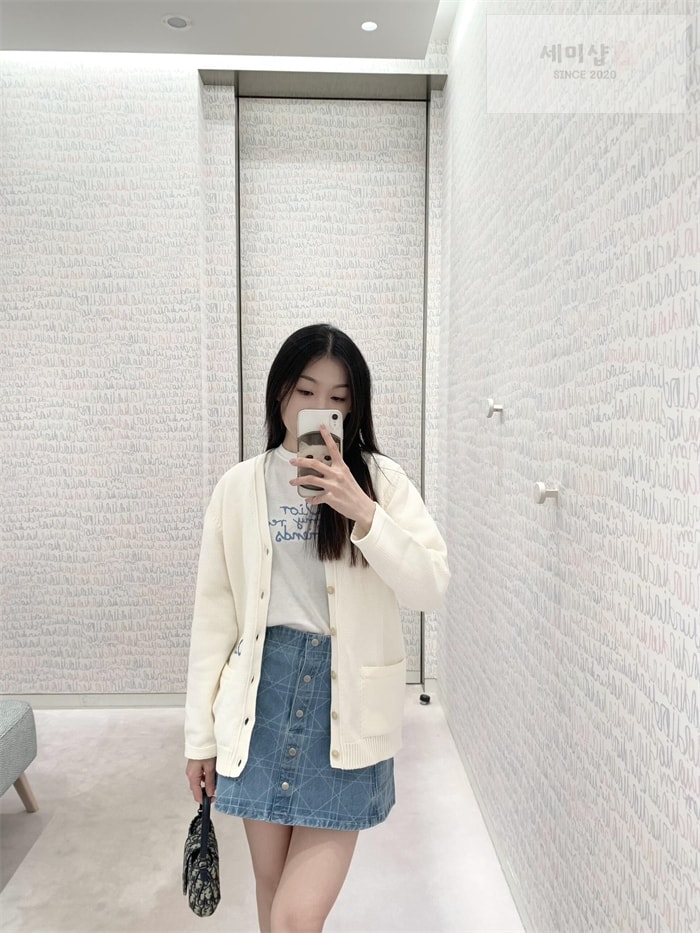 D I O R 디올 x 힐튼 넬 코튼 블렌드 저지 가디건 의류 18번 이미지