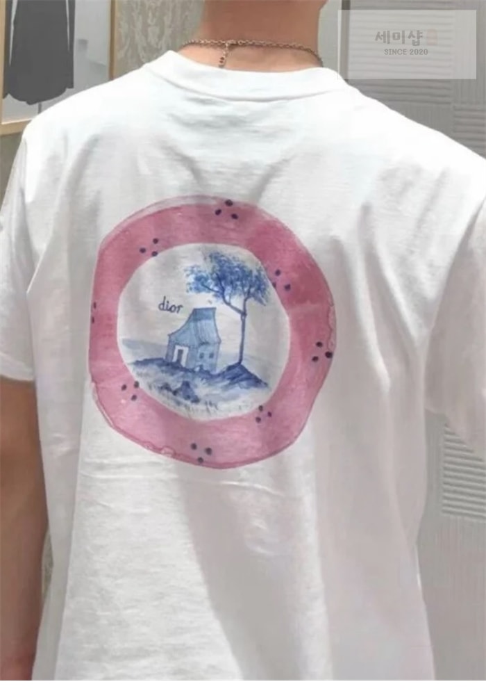 D I O R 디올 x 힐튼 넬 프린트 반팔 티셔츠 의류 2번 이미지
