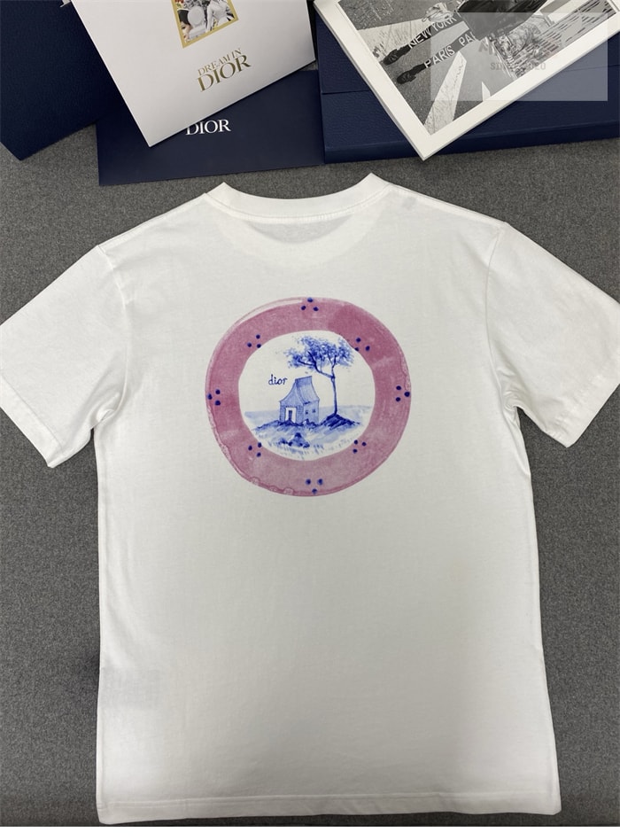 D I O R 디올 x 힐튼 넬 프린트 반팔 티셔츠 의류 8번 이미지